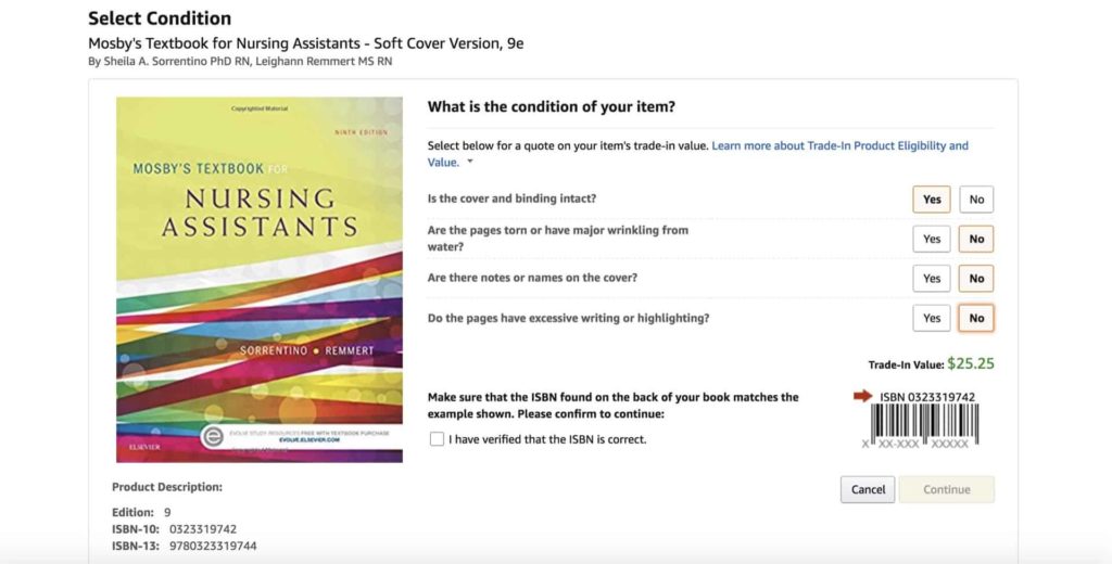 sell textbook to amazon